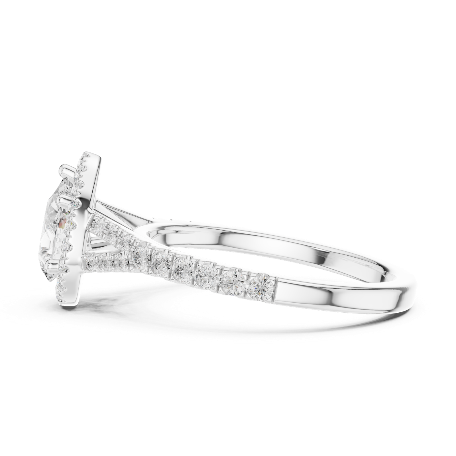 Gold Ring DDLR-911, White Gold, view 3