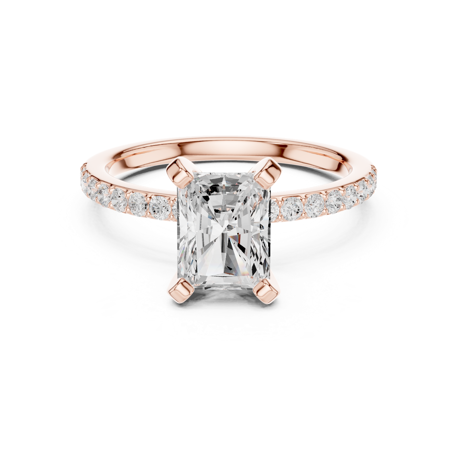 Gold Ring DDLR-891, Rose Gold, view 4