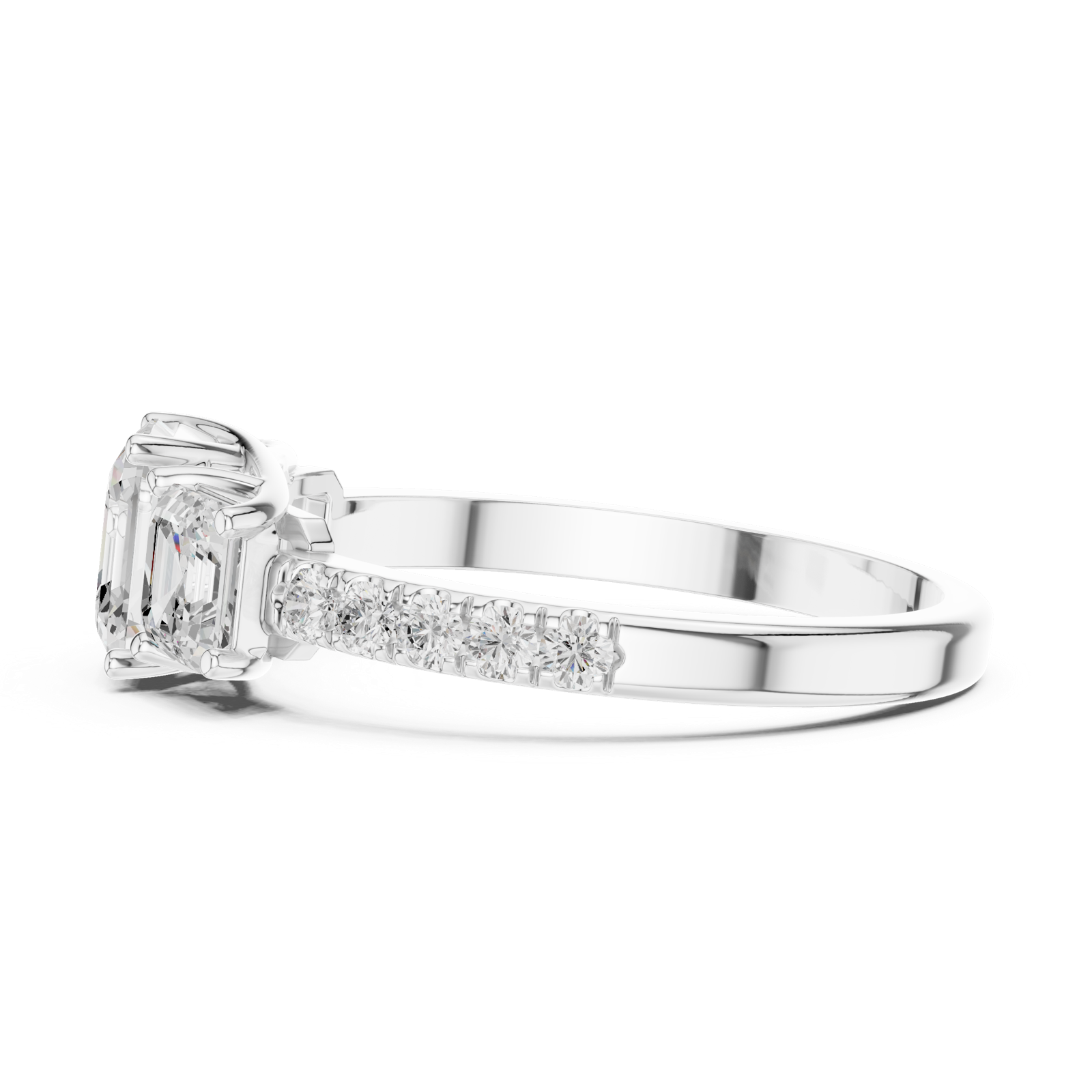 Gold Ring DDLR-1113, White Gold, view 3
