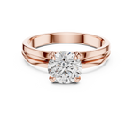 Gold Ring LR-0005, Rose Gold, view 4