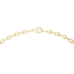 14K Solid Gold Lab Diamond Tennis Necklace, Yellow Gold, view 4
