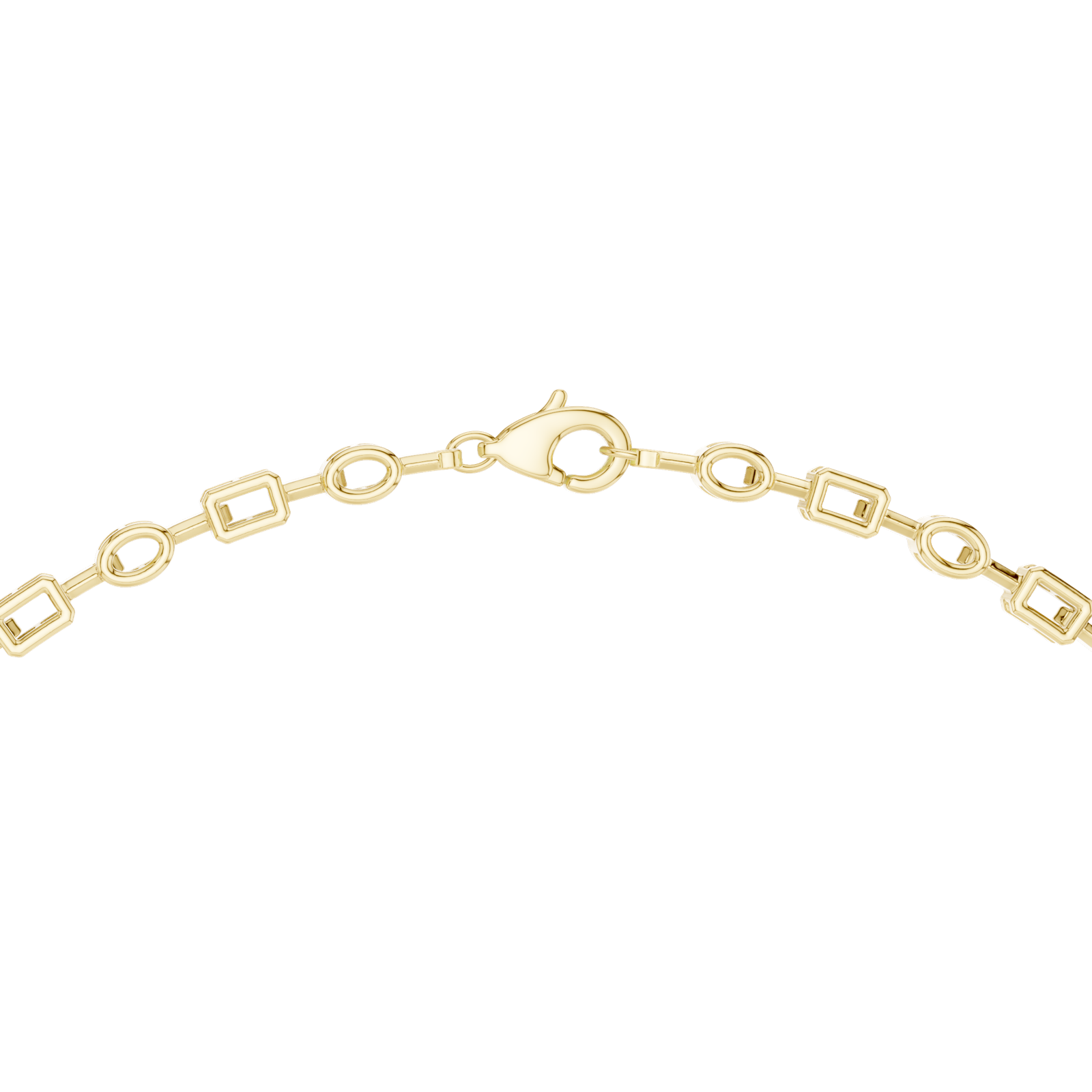 14K Solid Gold Lab Diamond Tennis Necklace, Yellow Gold, view 4