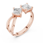 Gold Ring DDLR-485, Rose Gold, view 2