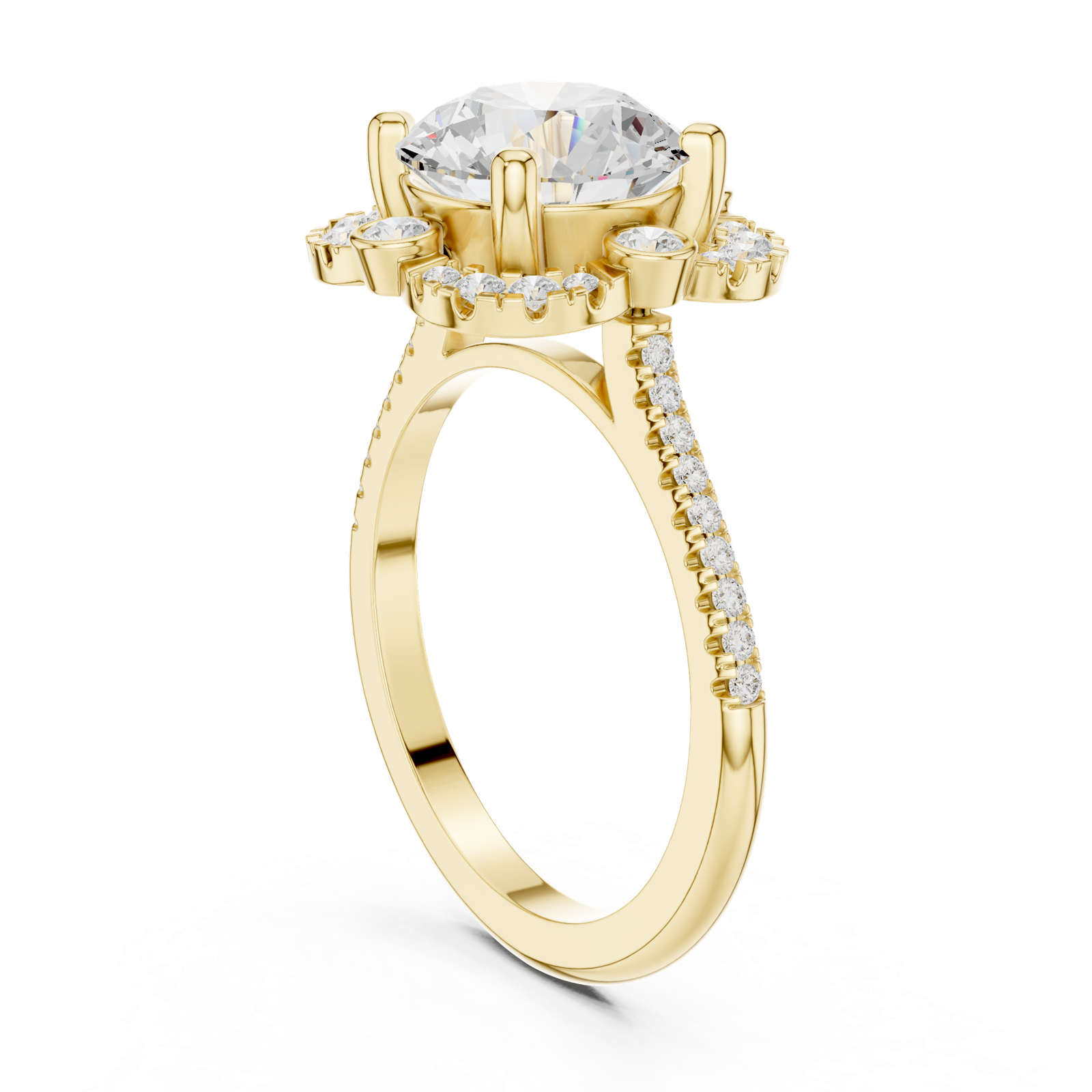 Gold Ring DDLR-331, Yellow Gold, view 1