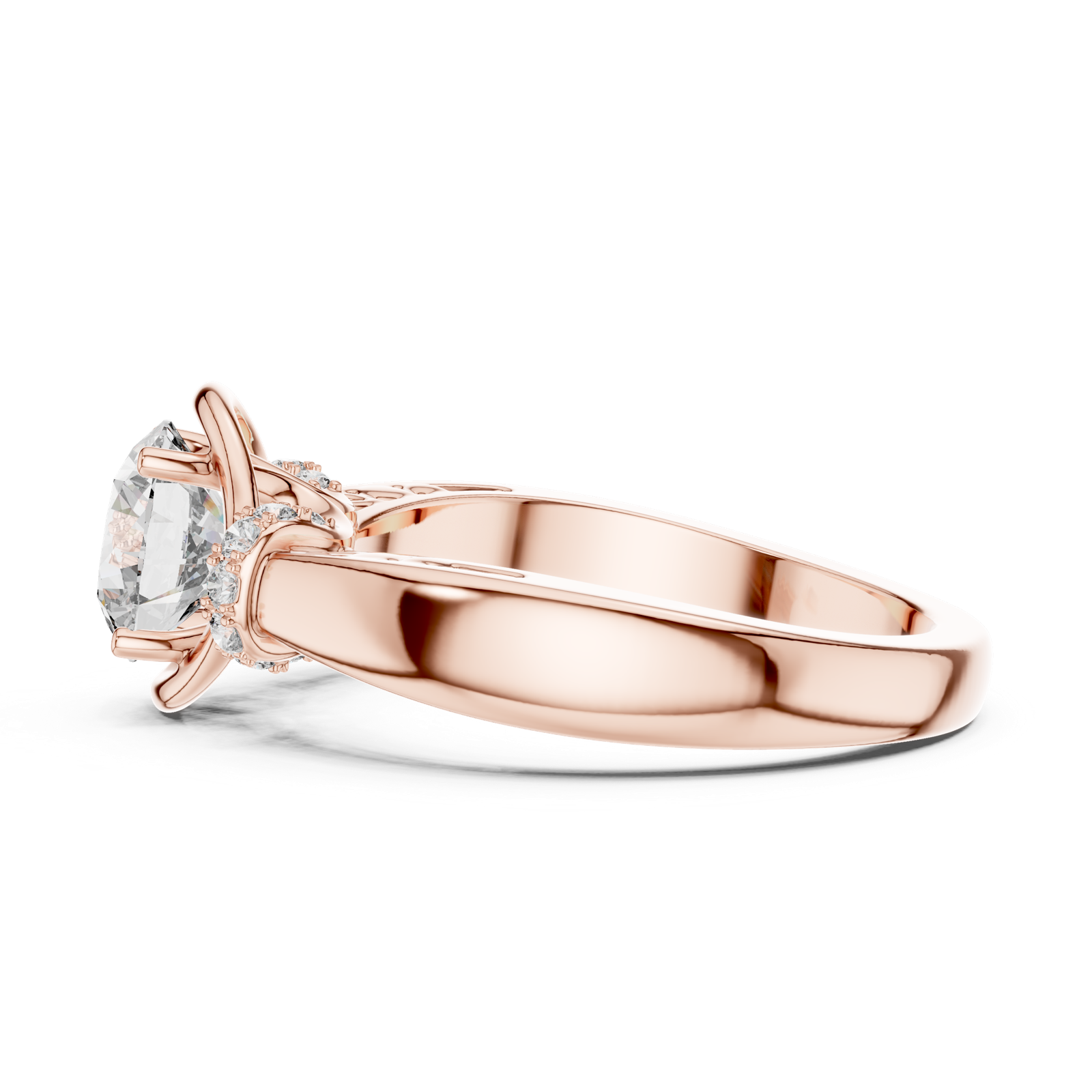Gold Ring LR-0112, Rose Gold, view 3