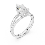 Gold Jewelry L36-7, Marquise center stone, White Gold, view 2