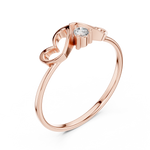 Gold Ring Ledis Ring, Rose Gold, view 2