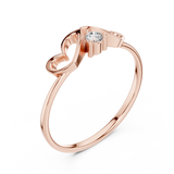 Gold Ring Ledis Ring, Rose Gold, view 2