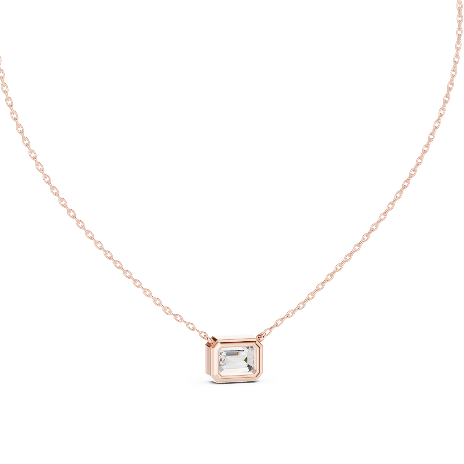 Gold Pendant GPD-0078, Rose Gold, view 4
