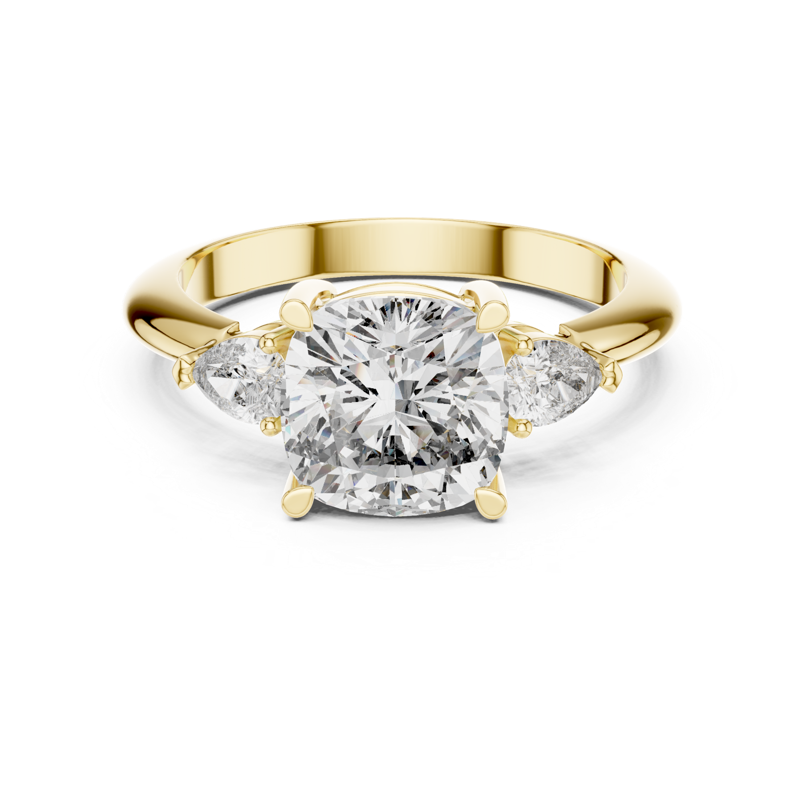 Gold Ring DDLR-196, Yellow Gold, view 4