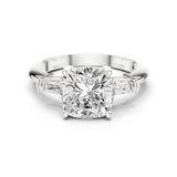 Gold Jewelry, Cushion center stone, White Gold