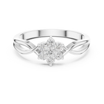 Gold Ring HLR-72, White Gold, view 4