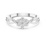 Gold Ring HLR-72, White Gold, view 4