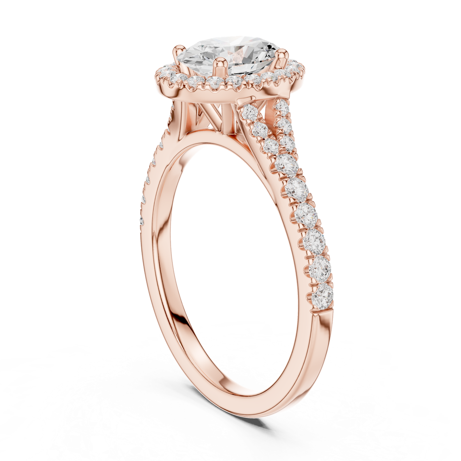 Gold Ring DDLR-910, Rose Gold, view 1