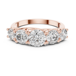 Gold Ring ALR-70, Rose Gold, view 4