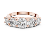 Gold Ring ALR-70, Rose Gold, view 4