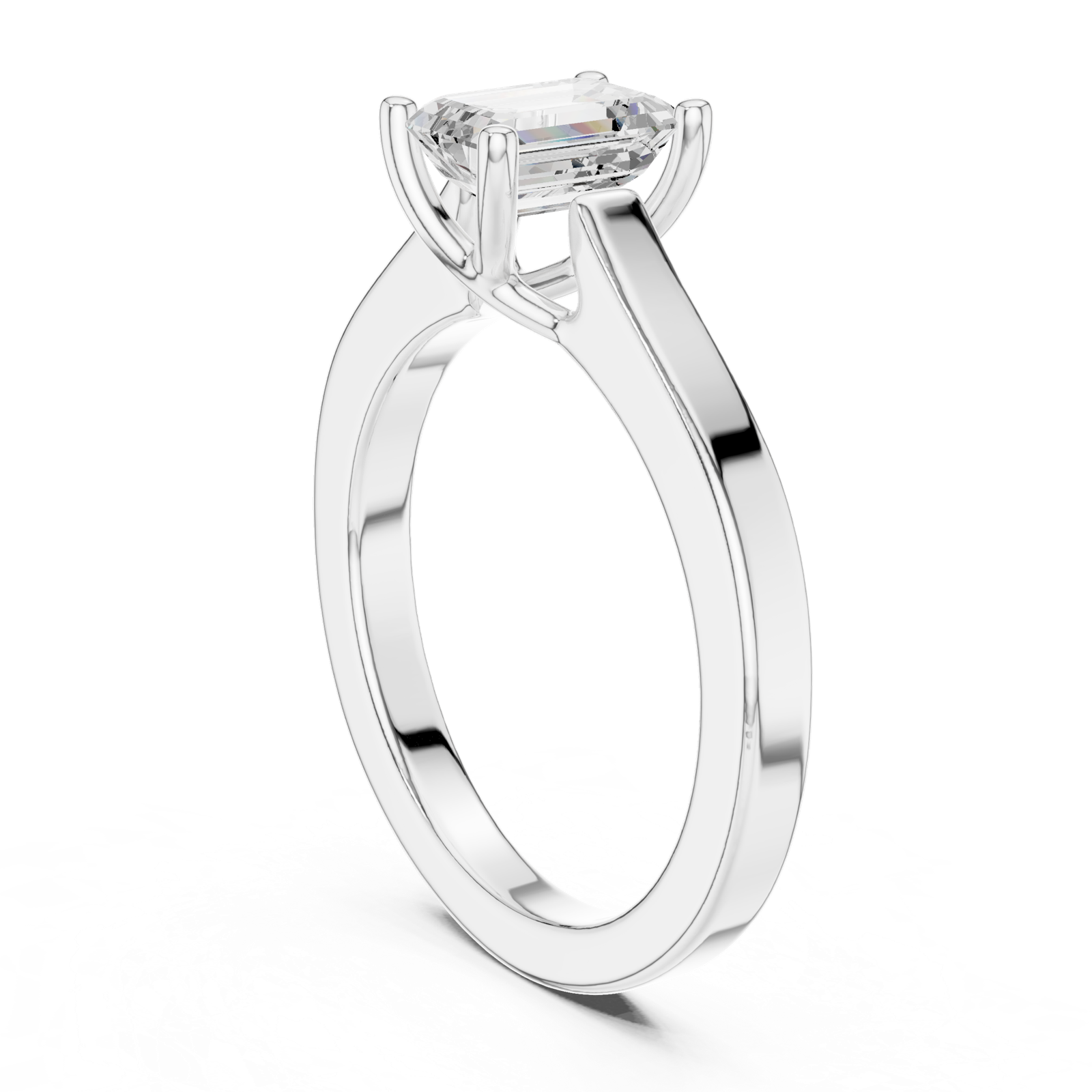 Gold Ring DDLR-1070, White Gold, view 1