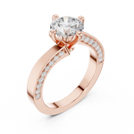 Gold Ring DDLR-435, Rose Gold, view 2