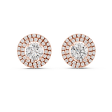Gold Earrings ER-0017, Rose Gold, view 4