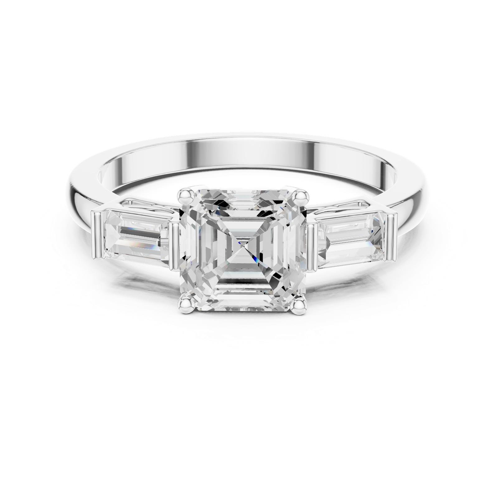 Gold Ring DDLR-1109, White Gold, view 4