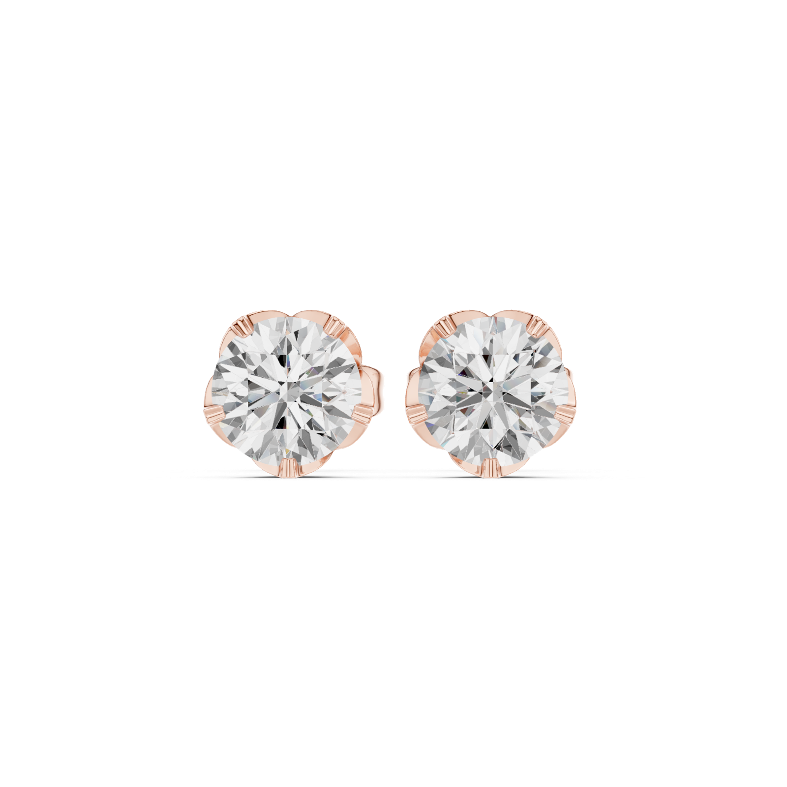 Gold Earrings Earring, Rose Gold, view 4