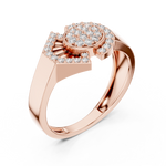 Gold Ring LR-01 (46), Rose Gold, view 2