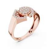 Gold Ring LR-01 (46), Rose Gold, view 2