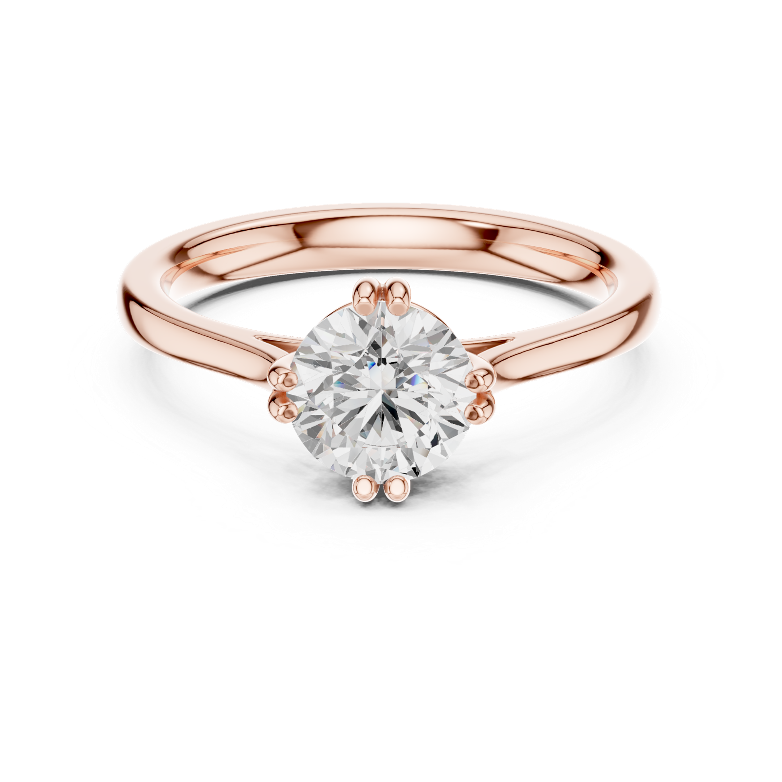 Gold Ring DDLR-540, Rose Gold, view 4