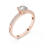 Gold Ring HLR-111, Rose Gold, view 2
