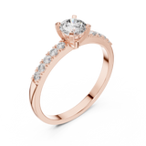 Gold Ring HLR-111, Rose Gold, view 2