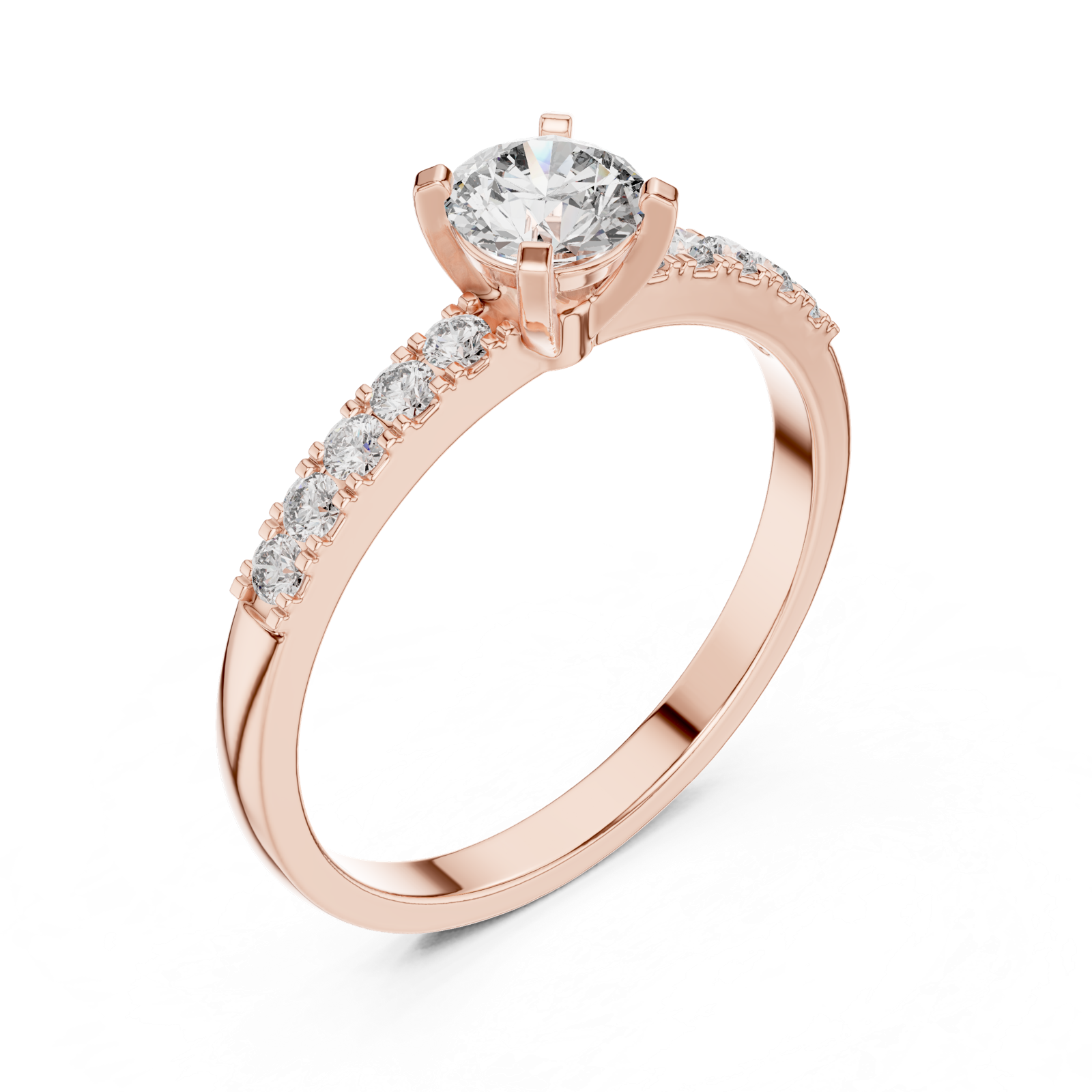 Gold Ring HLR-111, Rose Gold, view 2