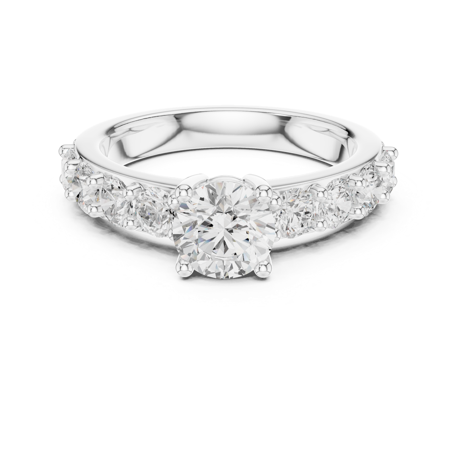 Gold Ring DDLR-655, White Gold, view 4