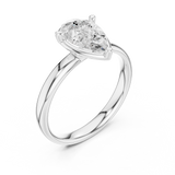 Gold Jewelry L36-10, Pear center stone, White Gold, view 2
