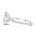 Gold Jewelry L36-16, Oval center stone, White Gold, view 3