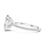 Gold Jewelry L36-16, Oval center stone, White Gold, view 3