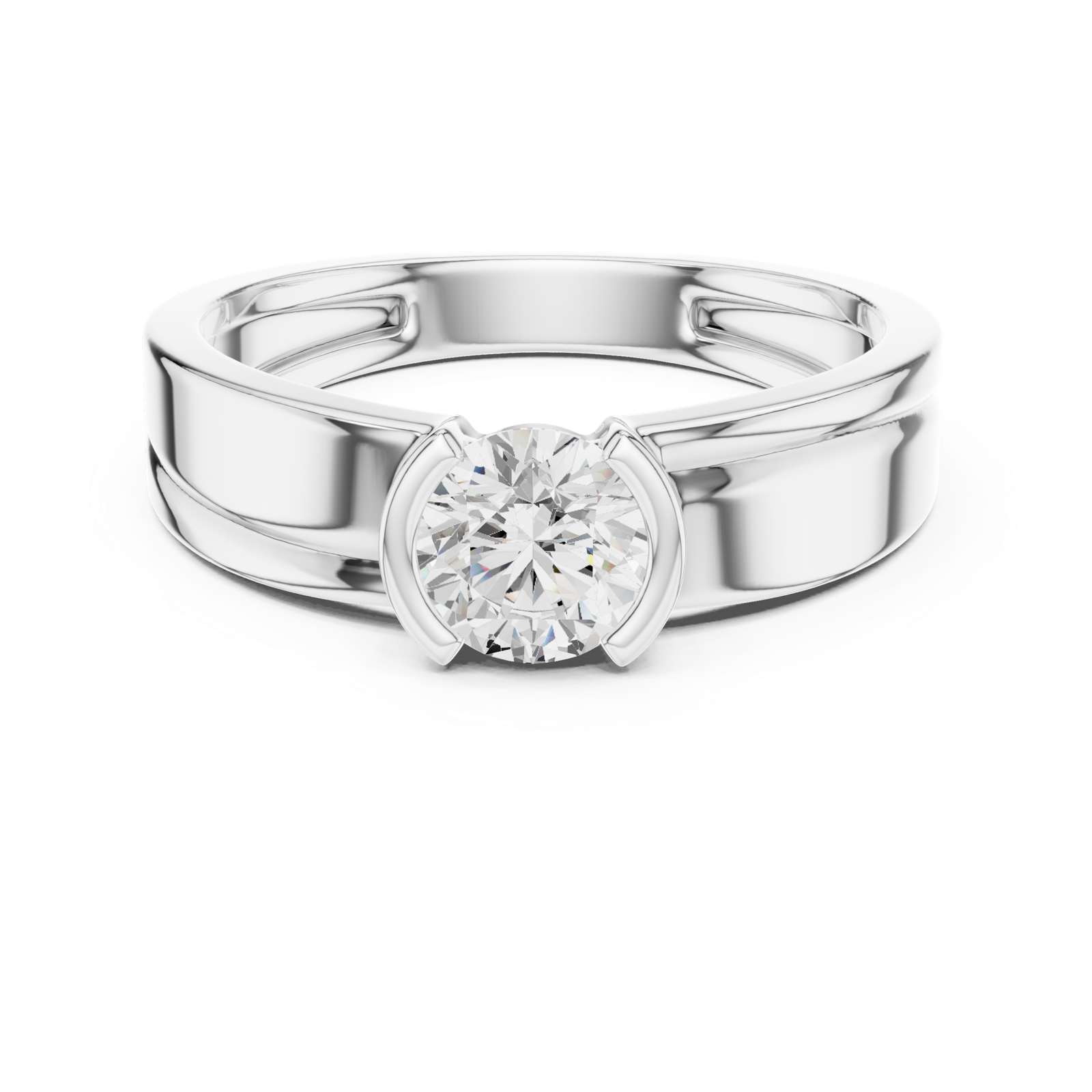 Gold Ring SBMR(44), White Gold, view 4