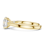 Gold Jewelry L36-18, Round center stone, Yellow Gold, view 3
