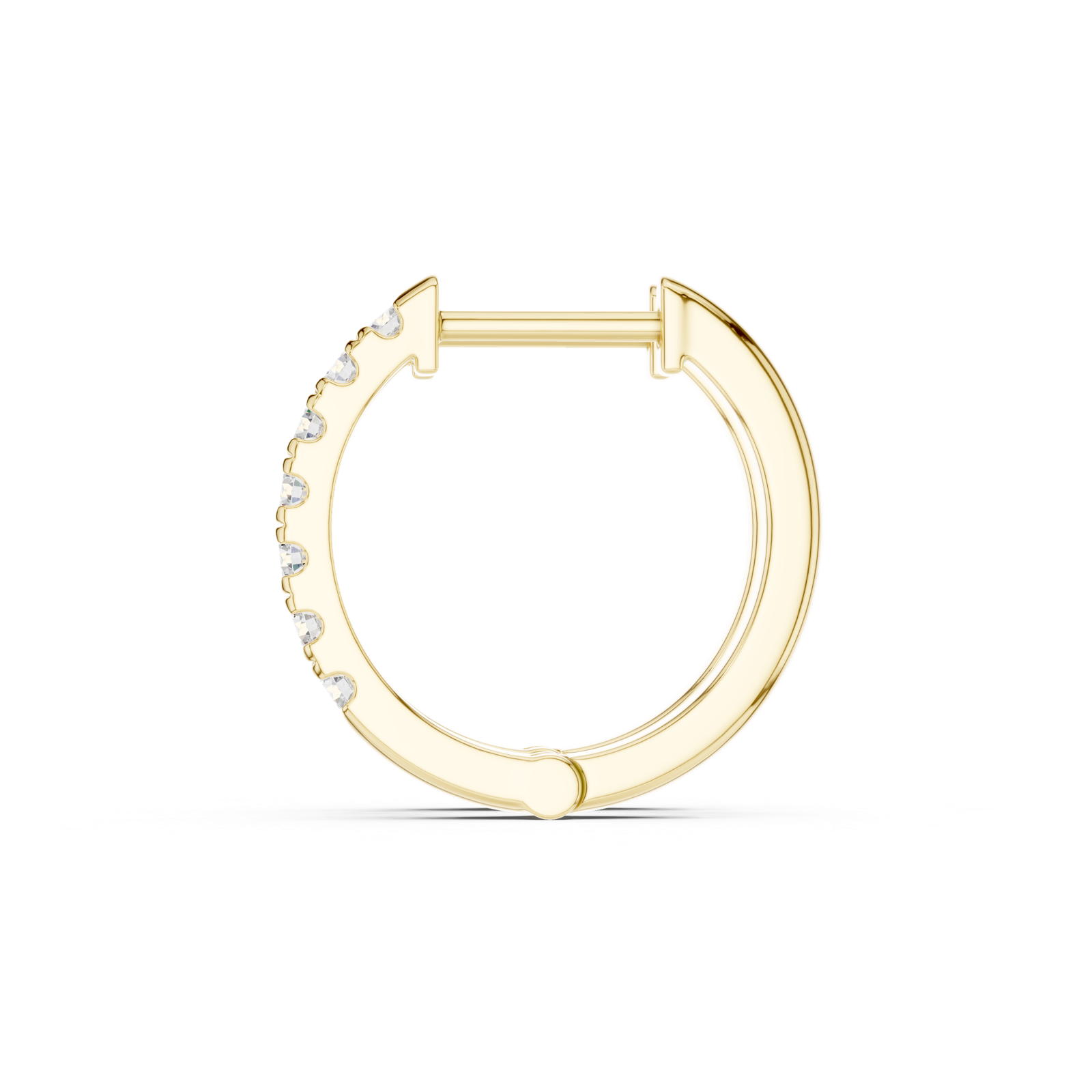 Gold Earrings SBER(24), Yellow Gold, view 3