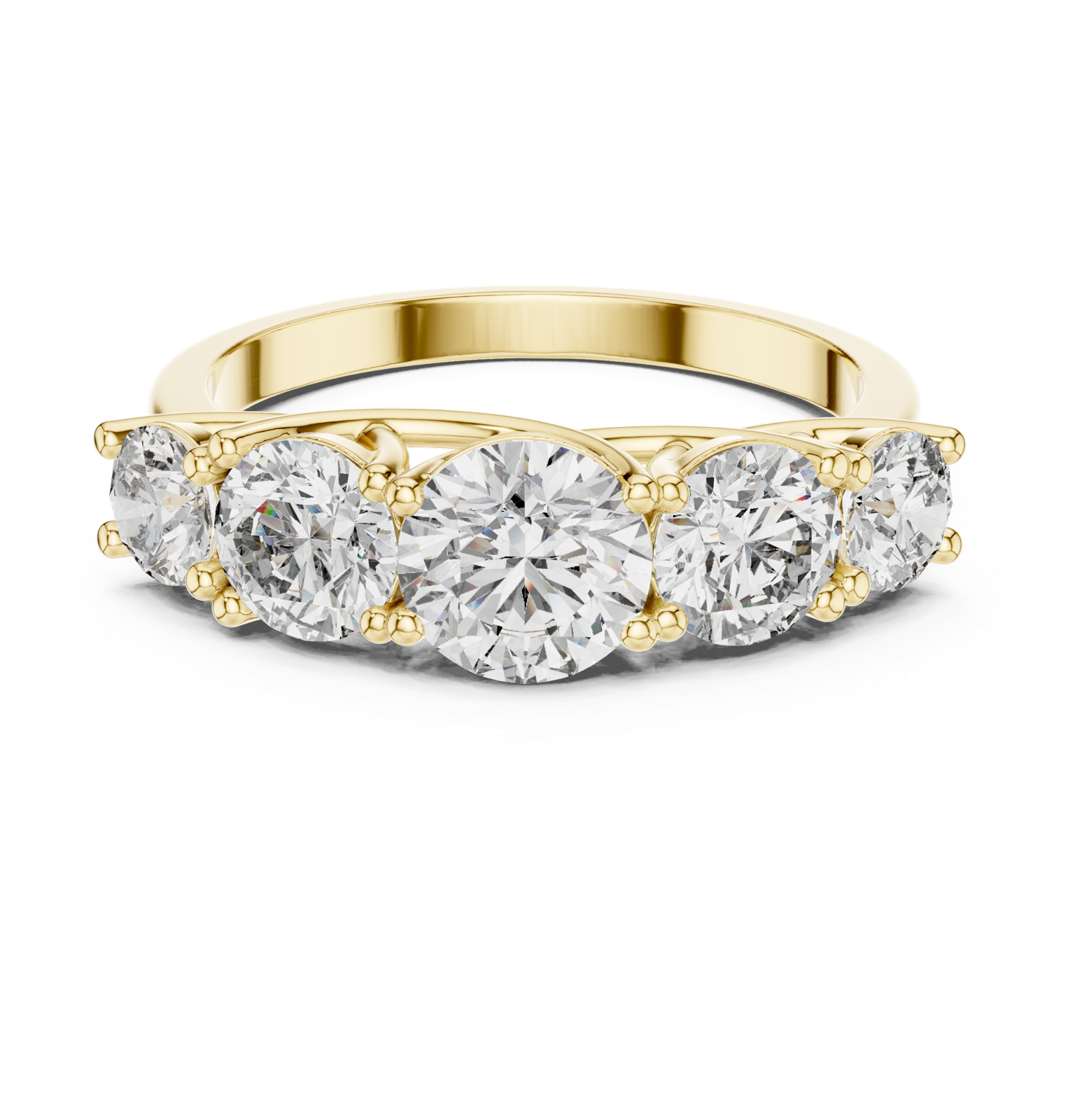 Gold Ring ALR-70, Yellow Gold, view 4