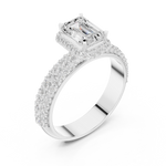 Gold Ring DDLR-1072, White Gold, view 2