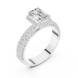 Gold Ring DDLR-1072, White Gold, view 2
