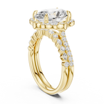 Gold Ring, Oval center stone, Yellow Gold, view 1