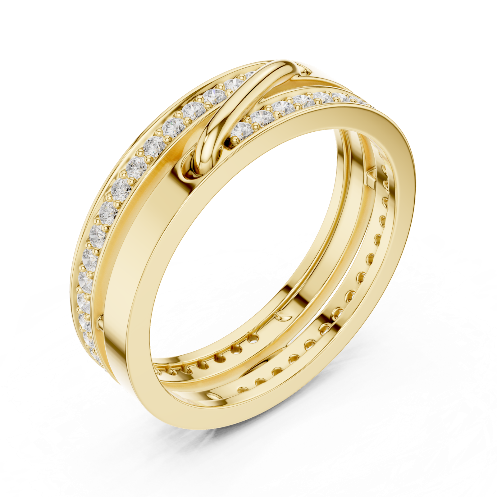 Gold Ring R27, Yellow Gold, view 2