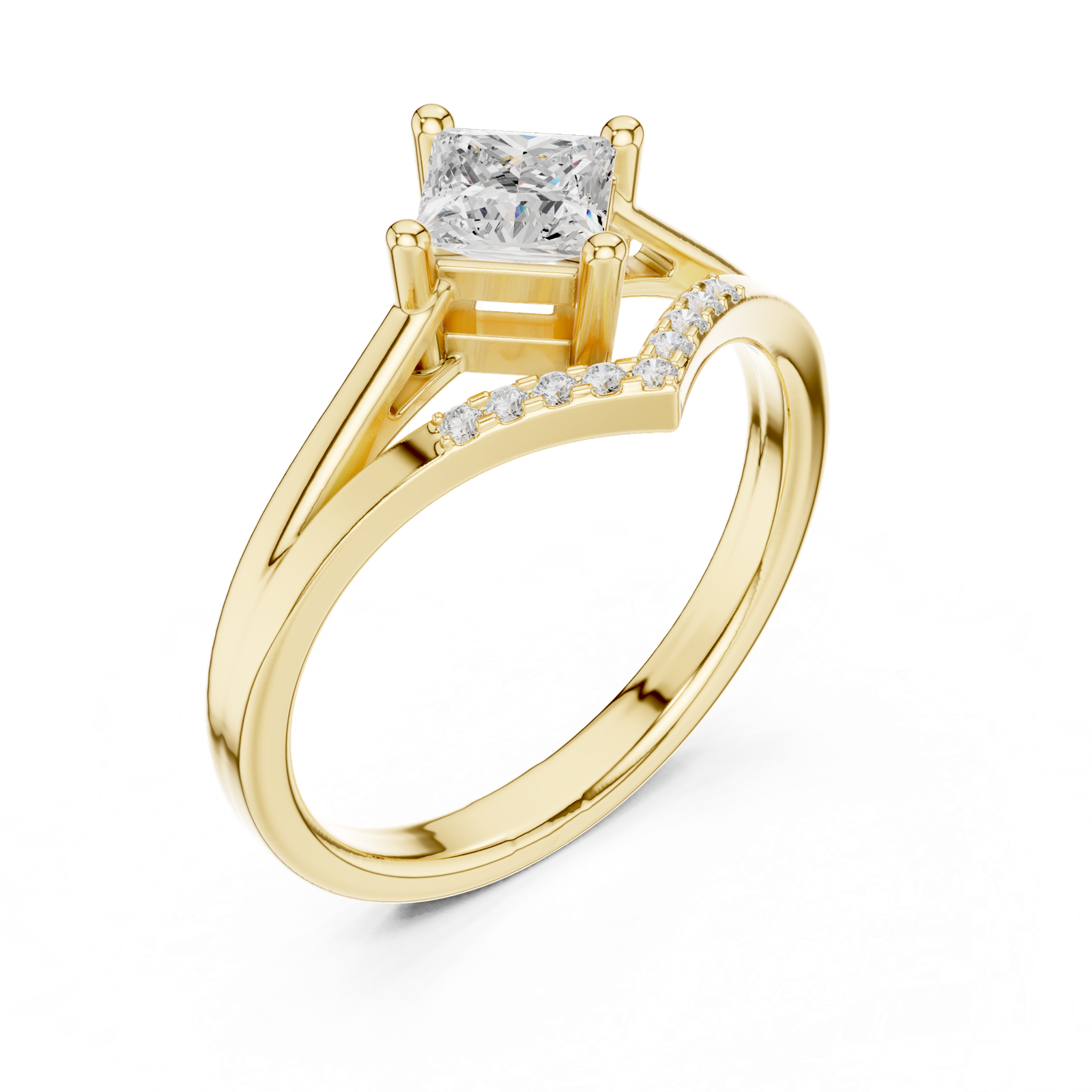 Gold Ring DDLR-477, Yellow Gold, view 2