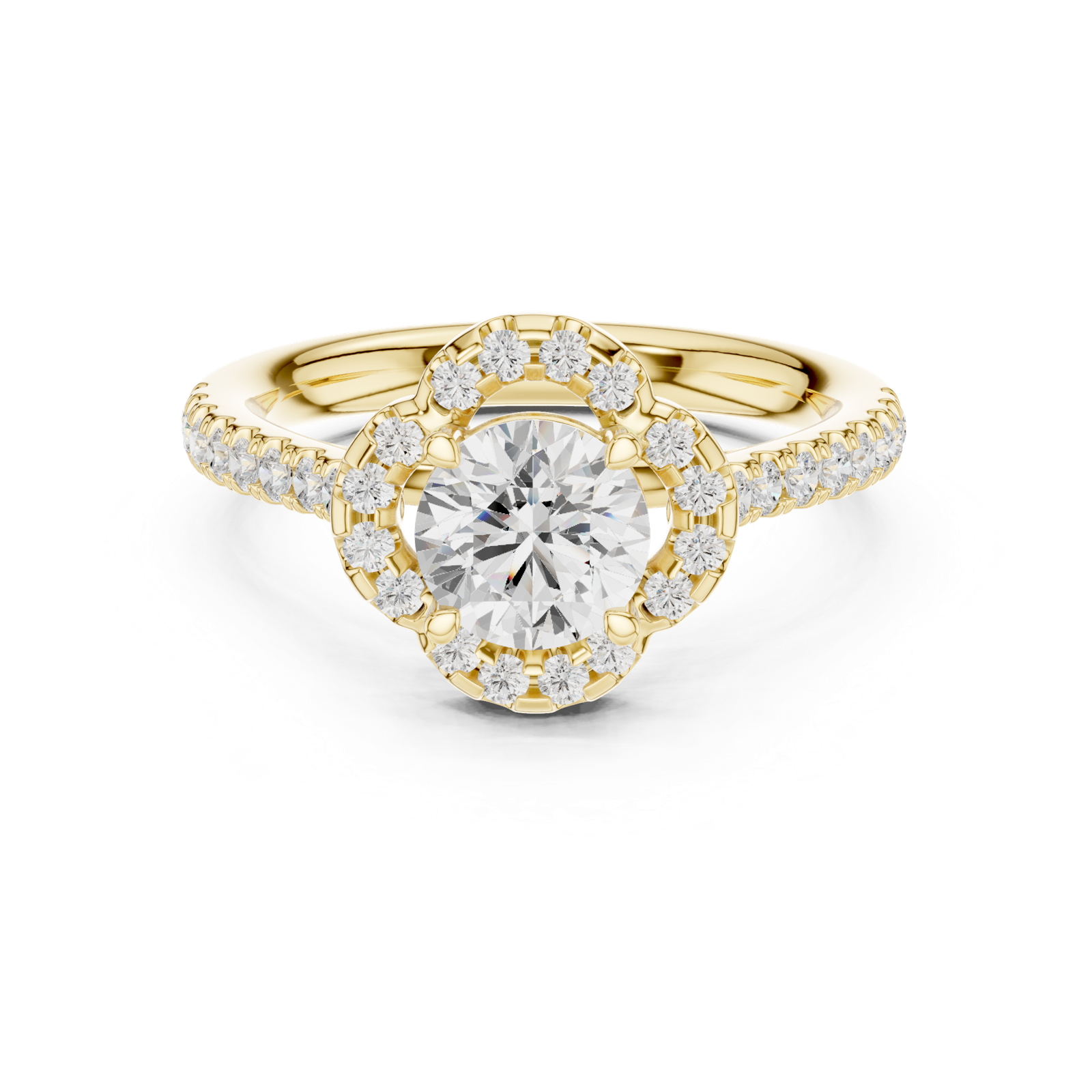 Gold Ring DDLR-670, Yellow Gold, view 4
