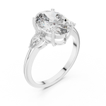 Gold Ring LR-0054, White Gold, view 2