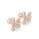 Gold Earrings 9-10012E, Rose Gold, view 2