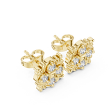 Gold Earrings 9-10044E, Yellow Gold, view 2