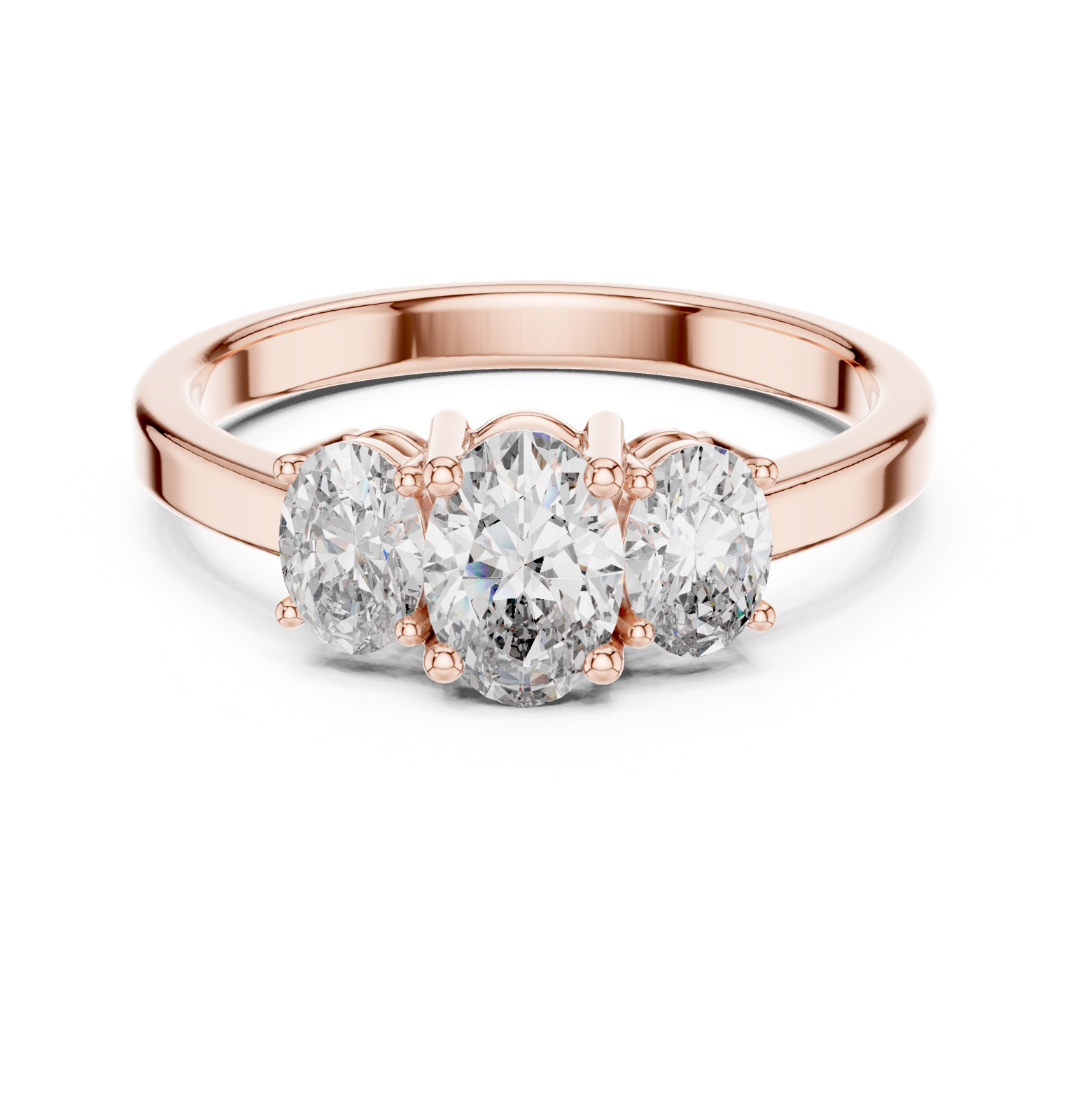 Gold Ring ALR-29, Rose Gold, view 4