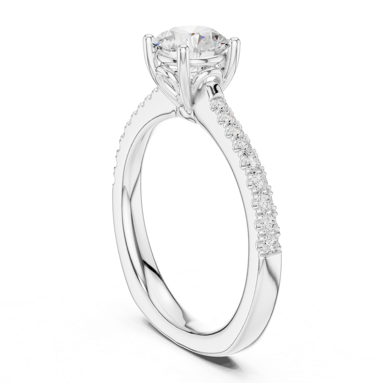 Gold Ring DDLR-651, White Gold, view 1